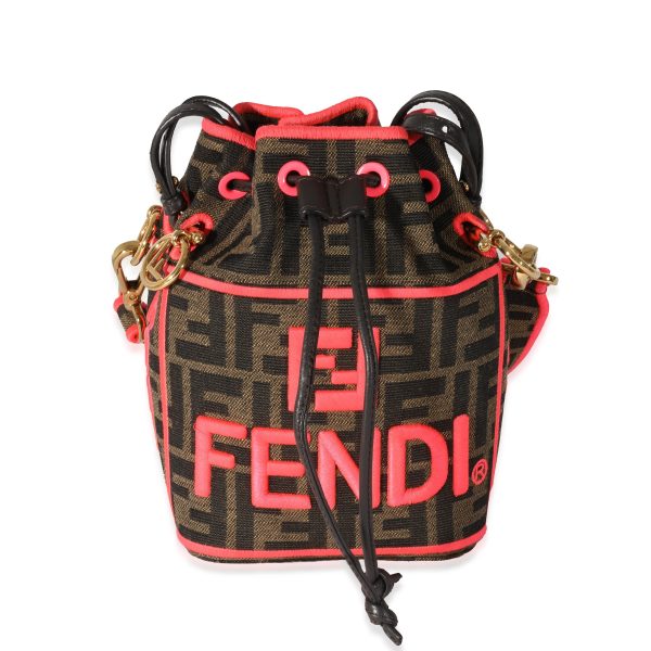 129641 fv Fendi Canvas Zucca Roma Amor Mon Tresor Bag