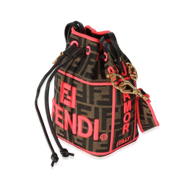 129641 sv Fendi Canvas Zucca Roma Amor Mon Tresor Bag