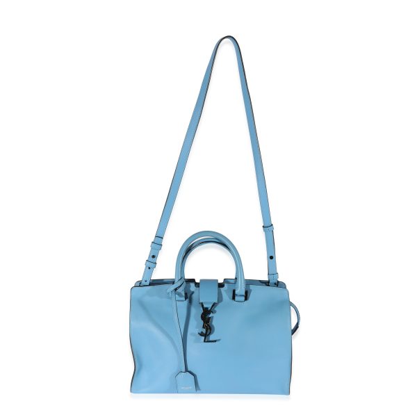 129647 bv 43f7c611 a43d 4bc3 8c9d fd287c7d0e31 Saint Laurent Blue Leather Downtown Cabas Tote