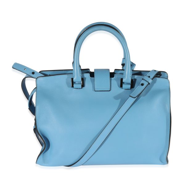 129647 pv 2516fcaa dfa6 4bf0 8309 19e3eb004a72 Saint Laurent Blue Leather Downtown Cabas Tote