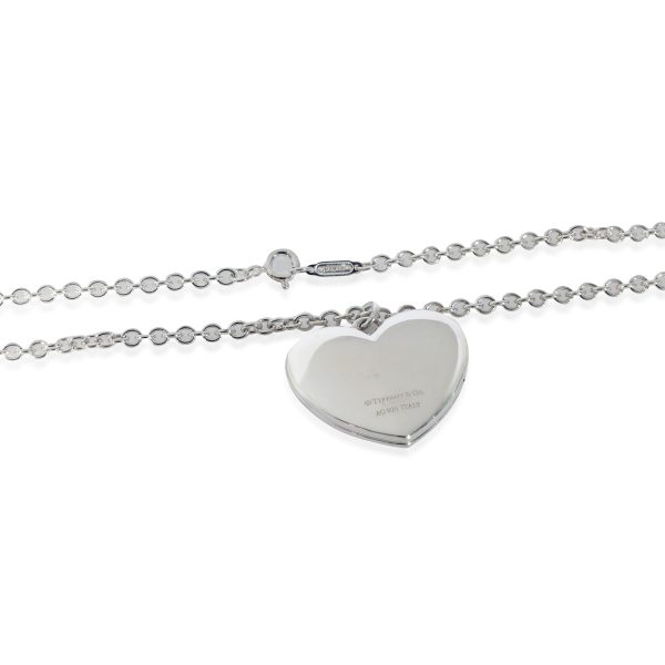 129689 clasp Tiffany Co Large Heart Locket in Sterling Silver