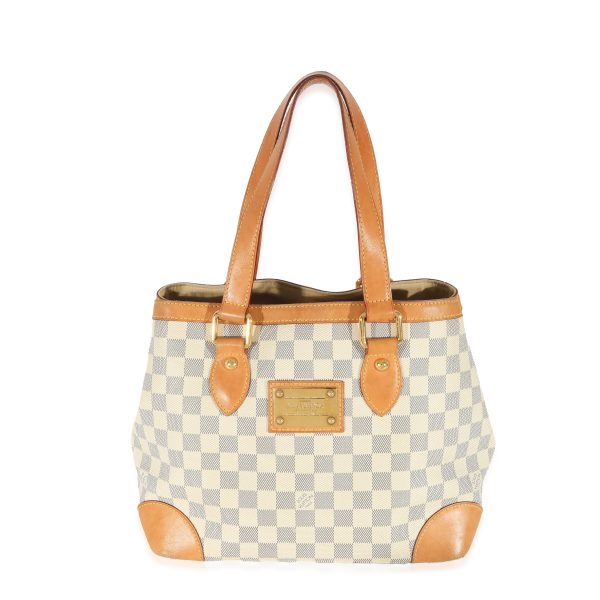 129723 fv Louis Vuitton Damier Azur Canvas Hampstead PM