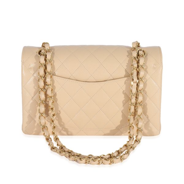 129746 pv Chanel Beige Caviar Small Classic Double Flap