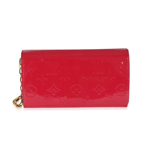 129796 fv Louis Vuitton Pink Vernis Sarah Chain Clutch