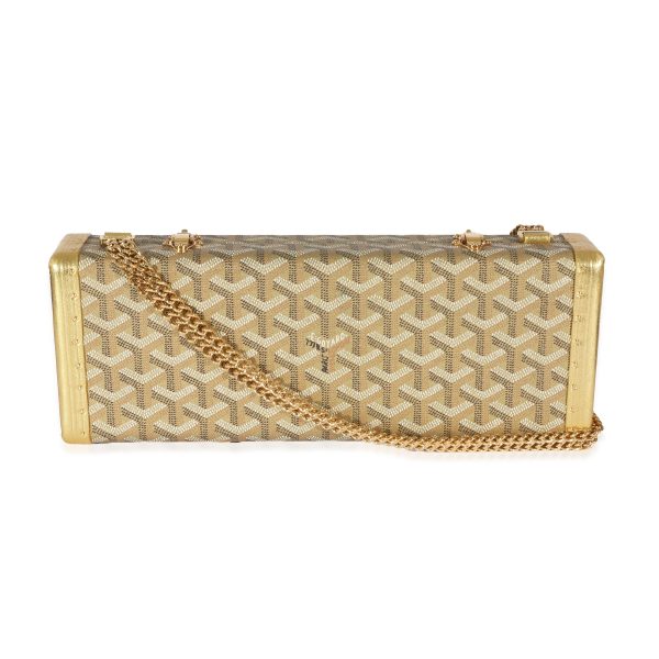 129825 pv f05f44e3 c3cb 4a2a afe7 a3628dc14e78 Goyard Gold Goyardine Saint Honore Trunk Clutch