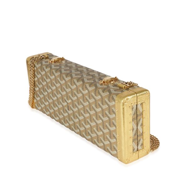 129825 sv 03dcef35 e568 4782 8ca5 4b877c0f9523 Goyard Gold Goyardine Saint Honore Trunk Clutch