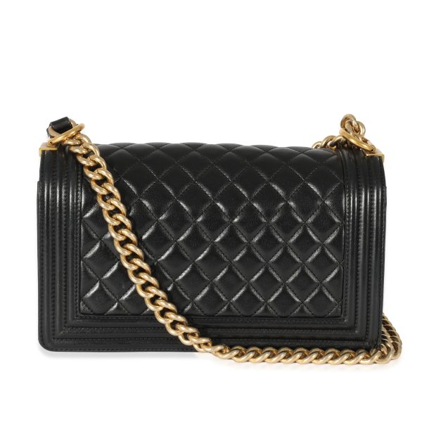 129829 pv d21783ff 1491 44fe bee0 5b0c6fd4834e Chanel Black Lambskin Medium Boy Bag