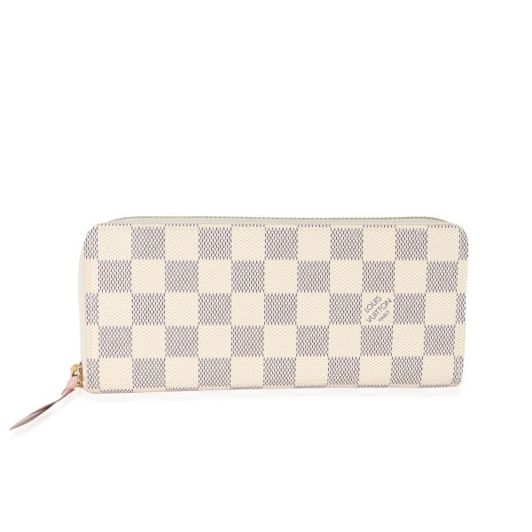 129831 fv Louis Vuitton Damier Azur Canvas Clémence Wallet