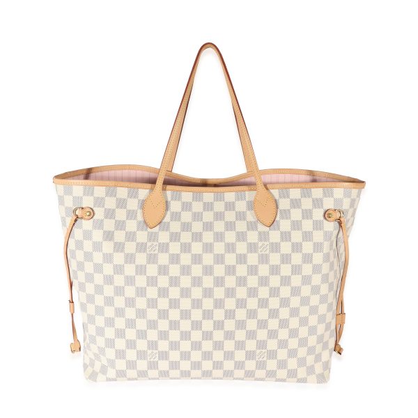 129832 pv Louis Vuitton Damier Azur Canvas Rose Ballerine Neverfull GM