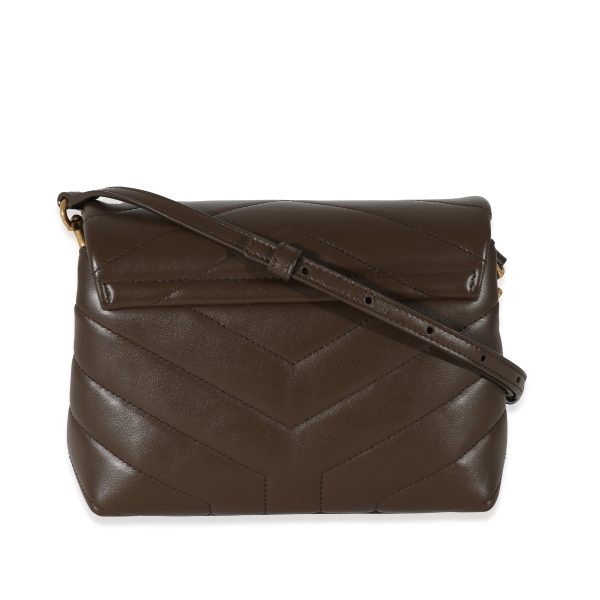 129865 pv Saint Laurent Brown Quilted Leather Toy Loulou