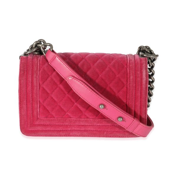 129886 pv 29c03fb1 13f6 4327 bfed 94a2a2c5efa0 Chanel Pink Velvet Small Boy Bag