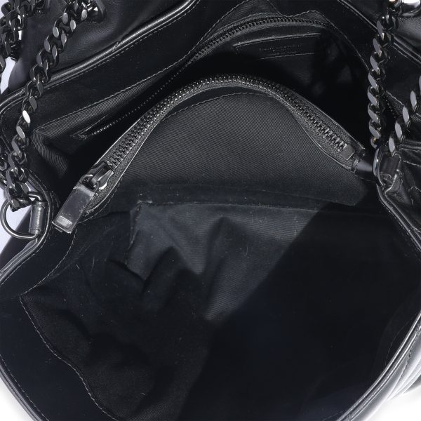 129926 ad1 Saint Laurent Black Matelassé Leather Medium Loulou Bag