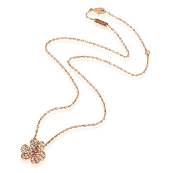 129947 pv Van Cleef Arpels Frivole Pendant Small Model in 18KT Rose Gold 074 CTW