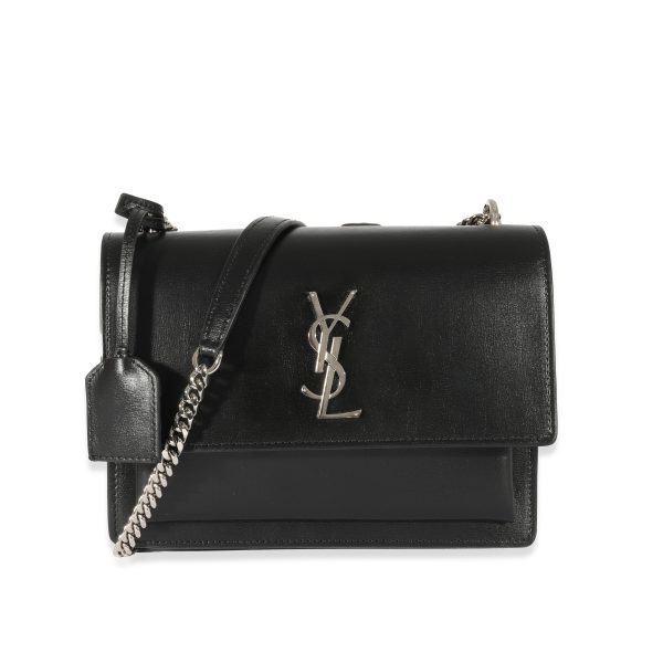 129950 fv 356dca54 8bb2 4ba5 9530 9e43d2d284e3 Saint Laurent Black Leather Medium Sunset Bag