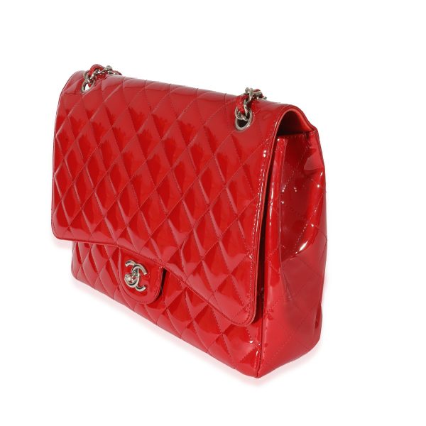 129951 pv cc6a7408 7c15 4b10 9077 6e2616cd3b0d Chanel Red Patent Maxi Single Flap Bag