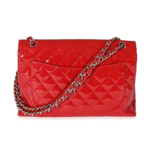 129951 stamp 056d0379 2e5f 4777 8a7e 365b2d075455 Chanel Red Patent Maxi Single Flap Bag