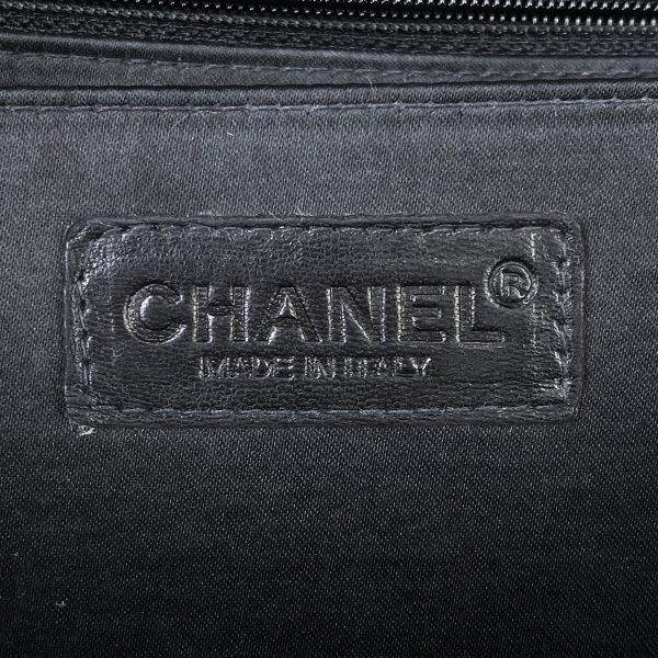 13 Chanel Chocolate Coco Mark Chain Nylon Jacquard Black
