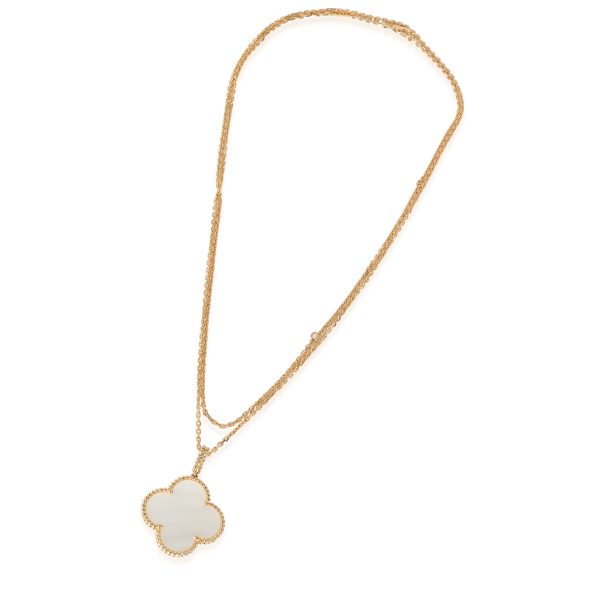 130021 av Van Cleef Arpels Magic Alhambra Mother Of Pearl Necklace in 18k Yellow Gold