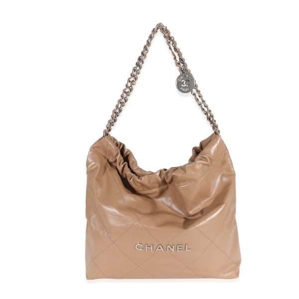 130030 fv f4c2f3f6 8c3e 43f2 985a b2e5c20ddecb Chanel Beige Calfskin Chanel 22 Bag