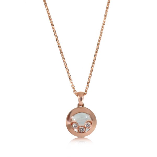 130063 fv Chopard Happy Diamonds Icons Necklace in 18K Rose Gold 015 CTW