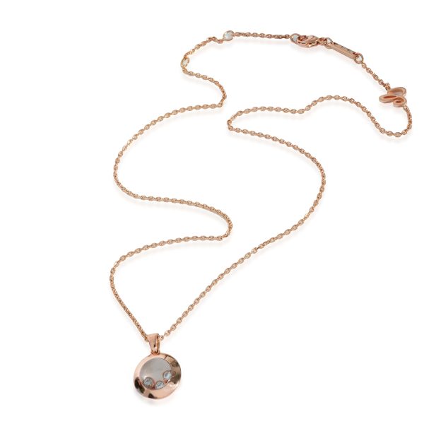 130063 pv Chopard Happy Diamonds Icons Necklace in 18K Rose Gold 015 CTW