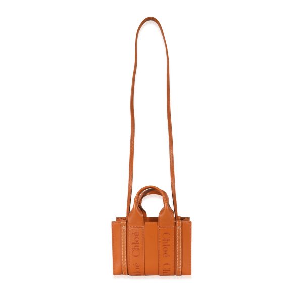 130083 bv a0a88c23 c7d5 4bbd b5d6 1c158a6011d0 Chloe Brown Leather Mini Woody Tote