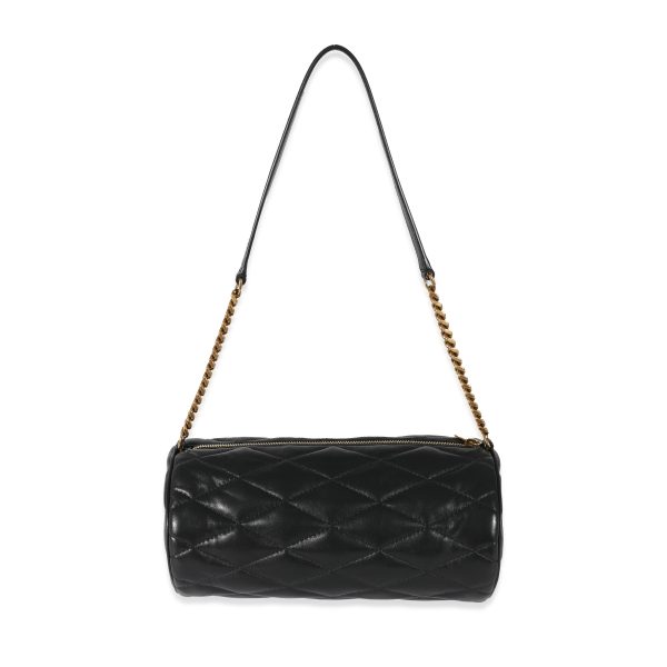 130085 pv Saint Laurent Black Leather Small Sade Tube Bag