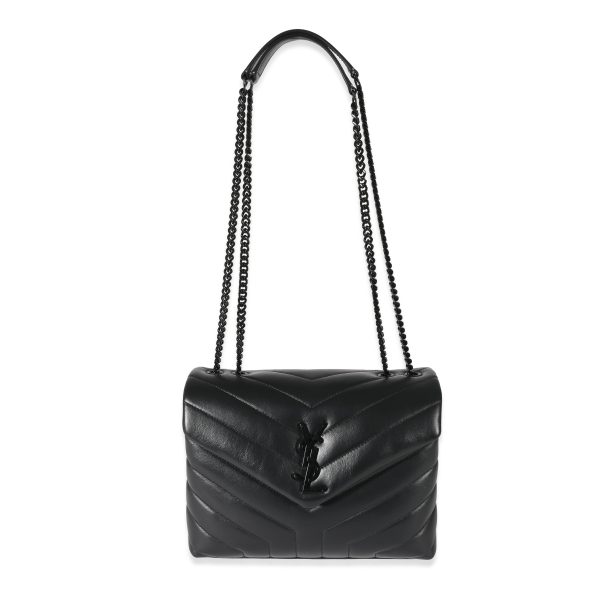 130086 bv Saint Laurent Black Leather Small Loulou Bag