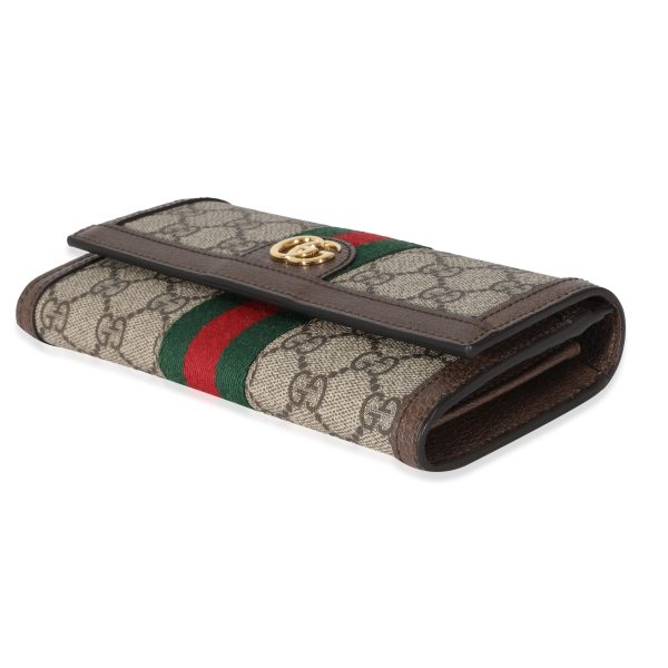 130089 clasp Gucci GG Canvas Ophidia Continental Wallet