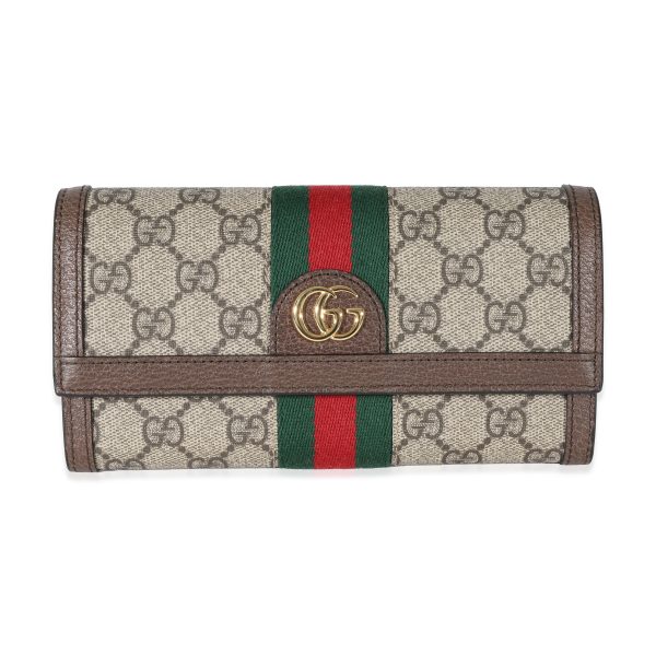 130089 fv Gucci GG Canvas Ophidia Continental Wallet