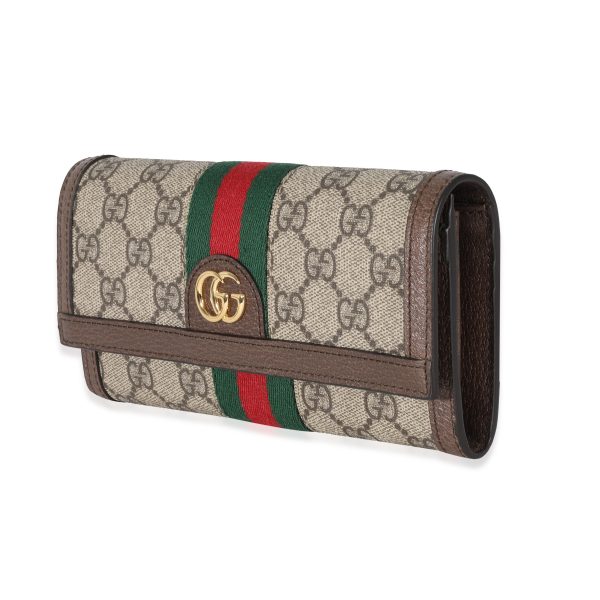 130089 sv Gucci GG Canvas Ophidia Continental Wallet