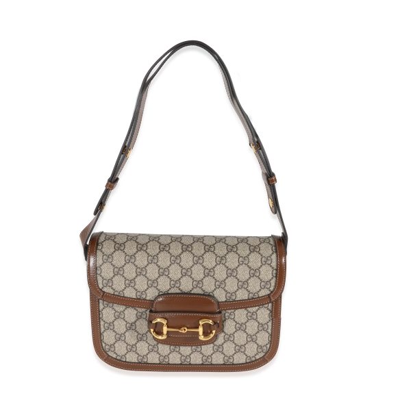 130096 bv Gucci GG Canvas Horsebit 1955 Shoulder Bag