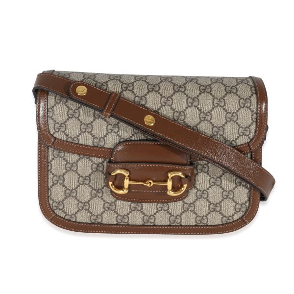 130096 fv Gucci GG Canvas Horsebit 1955 Shoulder Bag