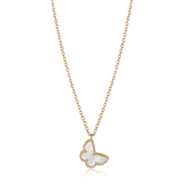 130111 fv dba47f78 334e 4c85 8b9a a26b5556f45a Van Cleef Arpels Sweet Alhambra Butterfly Mother Of Pearl Necklace in 18k Gold