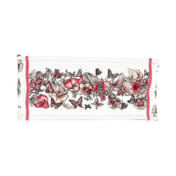 130137 stamp Christian Dior Multicolor Butterfly Canvas Medium Book Tote