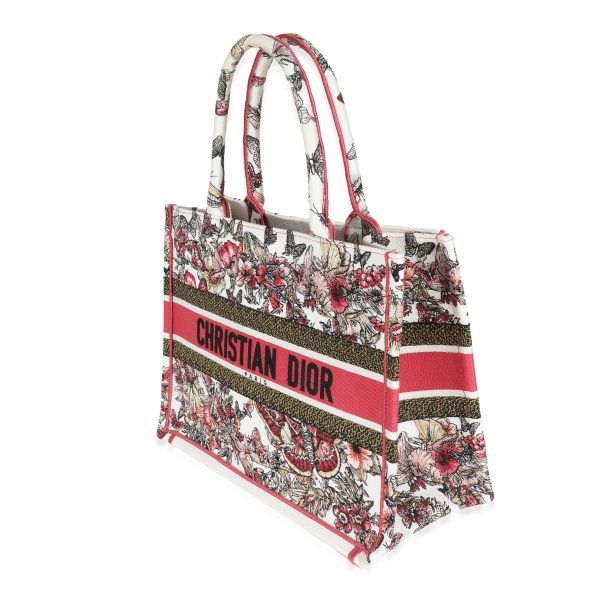 130137 sv Christian Dior Multicolor Butterfly Canvas Medium Book Tote