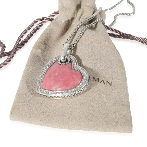 130144 box bace75cc b124 4b4a 8aa4 801e2b5e8b88 David Yurman Rhodolite Diamond Heart Pendant in Sterling Silver 04 CTW