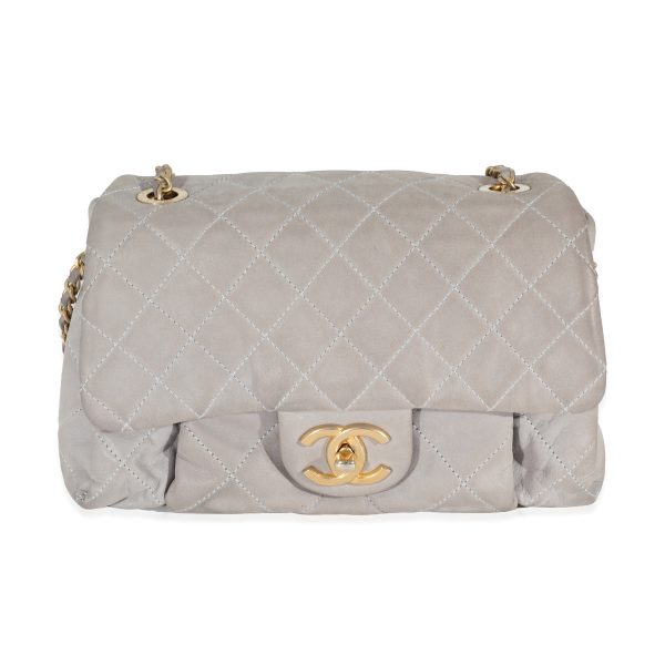 130155 fv 3f56bb4a b60c 4bb9 9c1d ab4c7a9ec1c2 Chanel Grey Iridescent Calfskin Chic Accordion Small Flap Bag