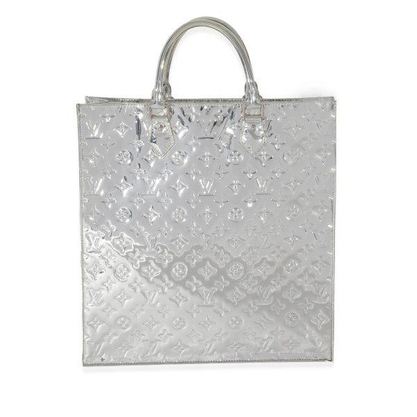 130243 stamp Louis Vuitton Silver PVC Monogram Miroir Sac Plat