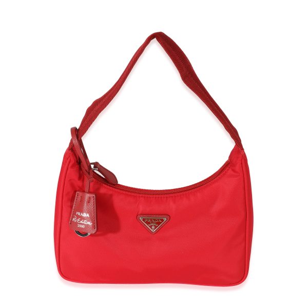 130247 fv Prada Red Re Nylon Re Edition 2000 Mini Bag