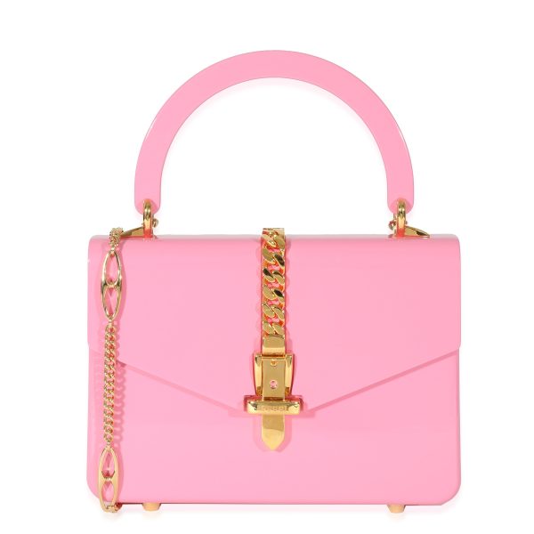 130332 fv Gucci Pink Plexiglass Mini Sylvie 1969