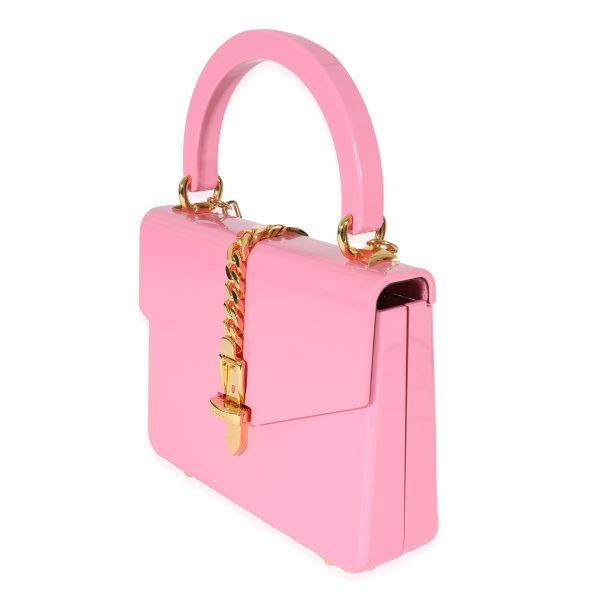 130332 sv Gucci Pink Plexiglass Mini Sylvie 1969