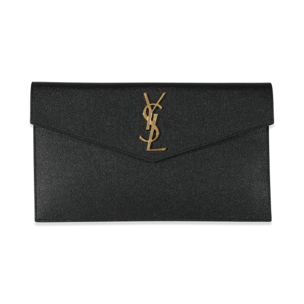 130338 fv c337c4b7 10c6 45c6 a7ba 7992caca79d4 Saint Laurent Black Graine De Poudre Uptown Pouch