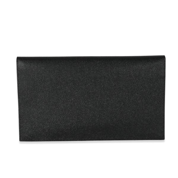 130338 pv 2e2dd9d9 f7cd 498e b0c4 2cd04bbb041a Saint Laurent Black Graine De Poudre Uptown Pouch