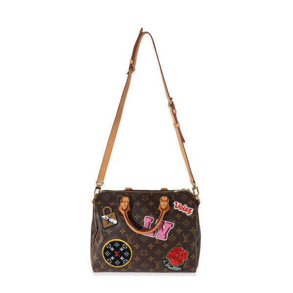 130398 bv Louis Vuitton Monogram Canvas Patches Speedy Bandouliere 30