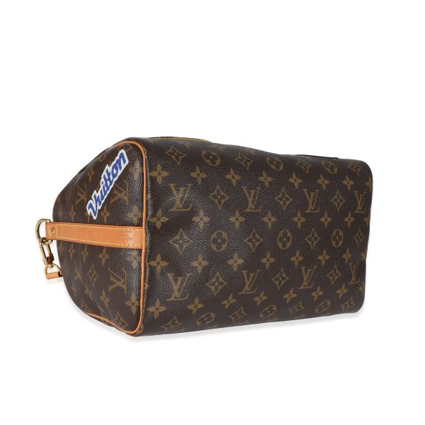 130398 clasp Louis Vuitton Monogram Canvas Patches Speedy Bandouliere 30