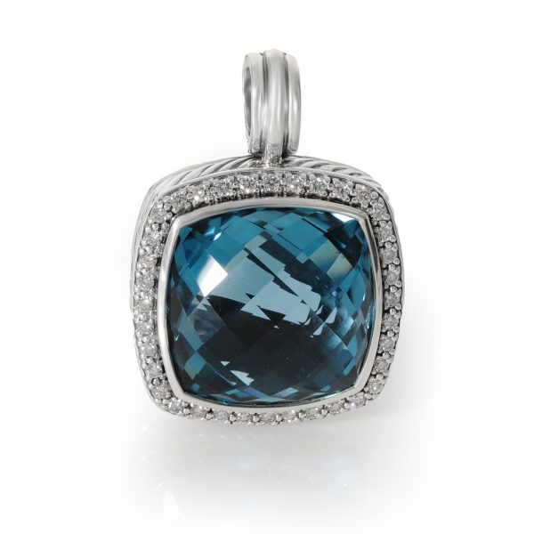 130403 fv e5cb5245 5a05 4d3d 9e2a 70b1309a274b David Yurman Albion Blue Topaz Diamond Enhancer Pendant in Sterling Silver 046