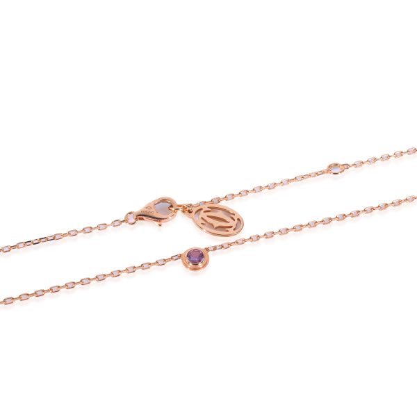 130414 clasp Cartier dAmour Pink Sapphire Necklace in 18k Rose Gold