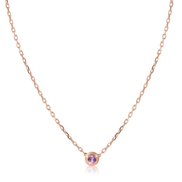 130414 fv Cartier dAmour Pink Sapphire Necklace in 18k Rose Gold