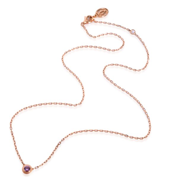 130414 pv Cartier dAmour Pink Sapphire Necklace in 18k Rose Gold